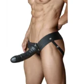 6in Hollow Strap On Dr. Skin μαύρο