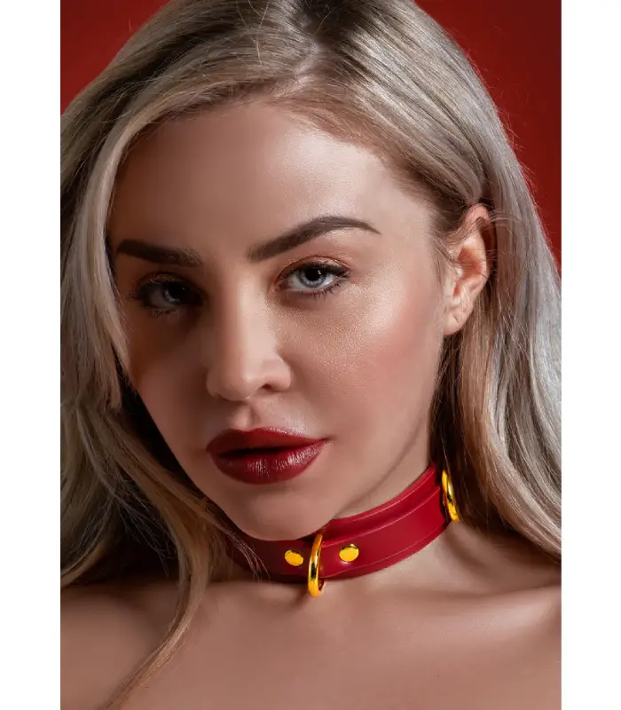 Κολάρο Λαιμού D Ring Collar Deluxe Red