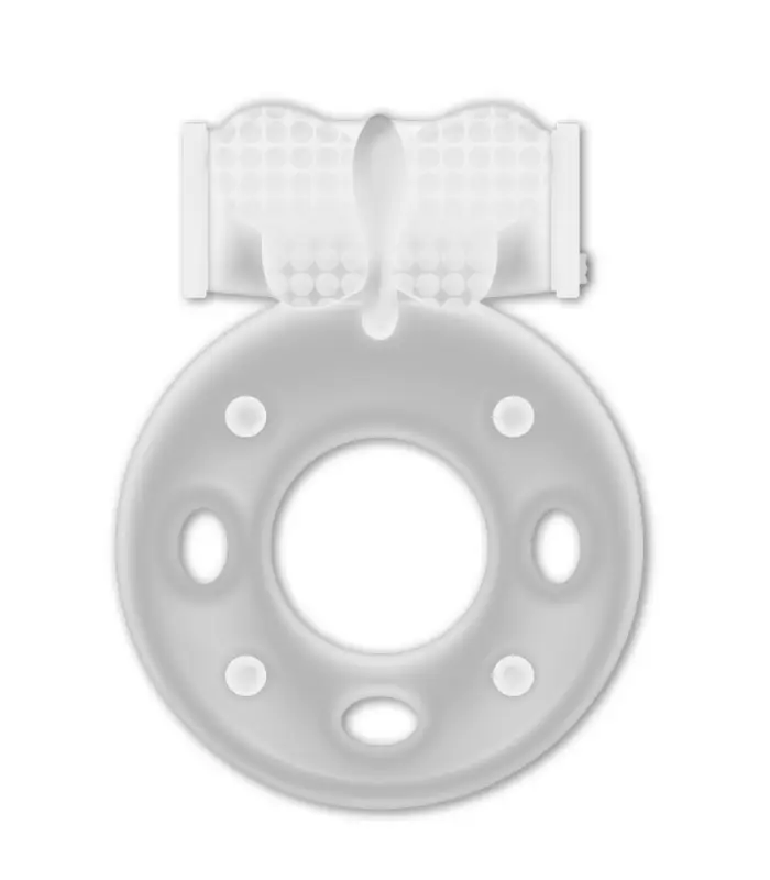 Δαχτυλίδι Πέους Με Δόνηση Πεταλουδίτσα διάφανο