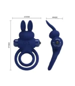 ερωτικό βοήθημα για άνδρες Δαχτυλίδι Πέους Κουνελάκι μπλε