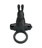 ερωτικό βοήθημα για άνδρες Δαχτυλίδι Πέους Rabbit Black
