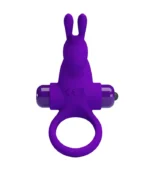 ερωτικό αξεσουάρ για άνδρες Rabbit Cock Ring Purple