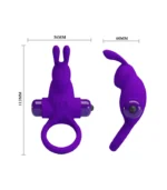 ερωτικό παιχνίδι για άνδρες Rabbit Cock Ring Purple