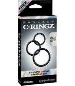 ανδρικό ερωτικό βοήθημα Δαχτυλίδια Πέους Stamina Set Black
