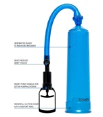 ανδρικό ερωτικό αξεσουάρ Μεγεθυντής Πέους Power Pump μπλε