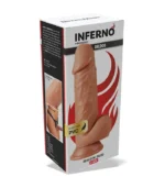 Ρεαλιστικό Ομοίωμα Πέους 21 cm INFERNO με Βεντούζα με όρχεις